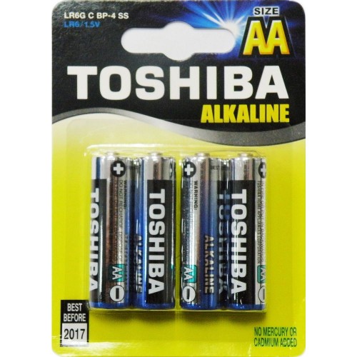 TOSHIBA Alkalické tužkové baterie LR6 4BP AA 35040107