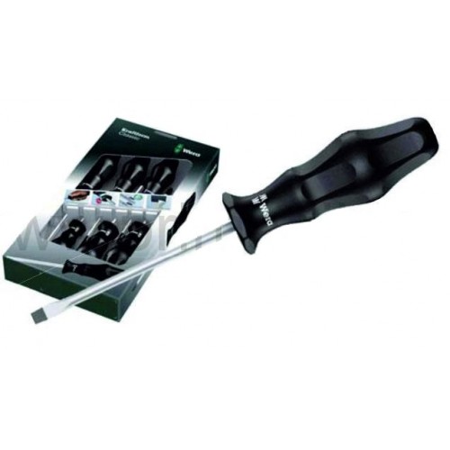 Šroubováky ploché PL3-PL6,5, křížové PZ1-PZ2, Kraftform Classic. sada 6 dílů, 102-031281