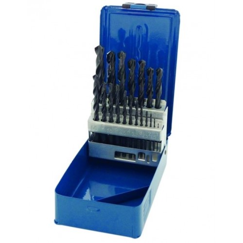 Vrtáky spirálové válcované HSS, průměr 1,0 - 10,0 mm, sada 19 dílů, 100-01083 Vrtáky spirálové válcované HSS, průměr 1,0 - 10,0 mm, sada 19 dílů, 100-01083