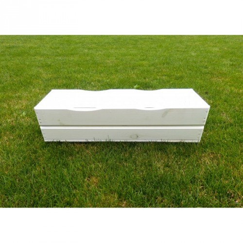 Truhlík dřevěný 64cm bílý 48/11