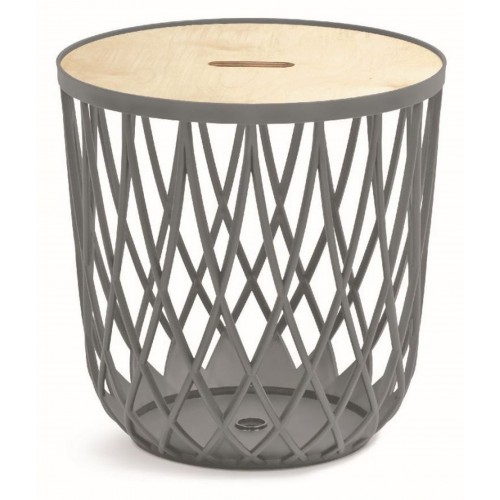 Prosperplast UNIQUBO Univerzální koš / stolek 48cm, 55l, šedý kámen IKUB55T Prosperplast UNIQUBO Univerzální koš / stolek 48cm, 55l, šedý kámen IKUB55T