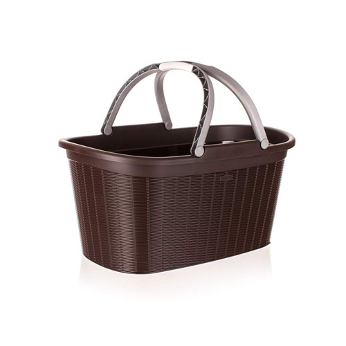 VETRO-PLUS RATTAN Koš na prádlo s uchy 58x38x29,5cm 35 l, tmavě hnědý 55PRO176B