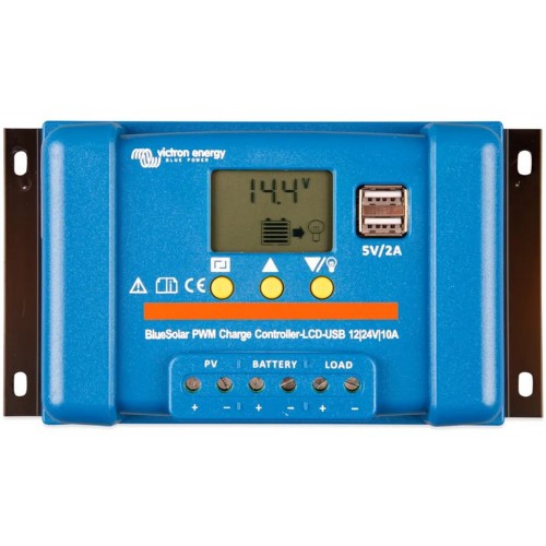 Victron Energy BlueSolar PWM-LCD&USB Solární regulátor (12/24V-10A) SCC010010050 Victron Energy BlueSolar PWM-LCD&USB Solární regulátor (12/24V-10A) SCC010010050
