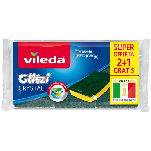 VILEDA Glitzi Crystal 2+1 ks zelená střední 139924 VILEDA Glitzi Crystal 2+1 ks zelená střední 139924