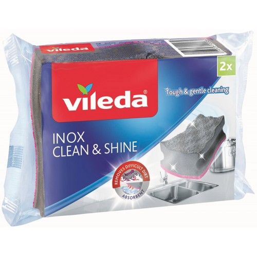 VILEDA INOX houbička 2 ks 157403 VILEDA INOX houbička 2 ks 157403