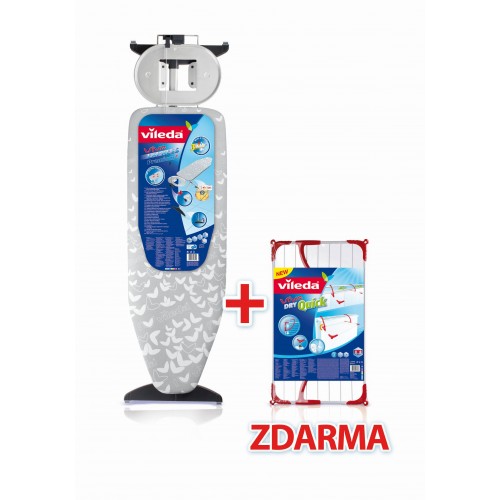 VILEDA Viva Express Premium Plus Žehlící prkno + sušák Viva Dry Quick zdarma VILEDA Viva Express Premium Plus Žehlící prkno + sušák Viva Dry Quick zdarma