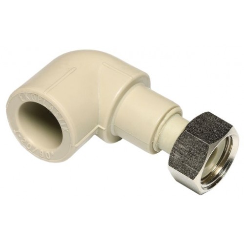 PPR koleno 90° s převlečnou maticí 20 x 1/2", 60622012 PPR koleno 90° s převlečnou maticí 20 x 1/2", 60622012