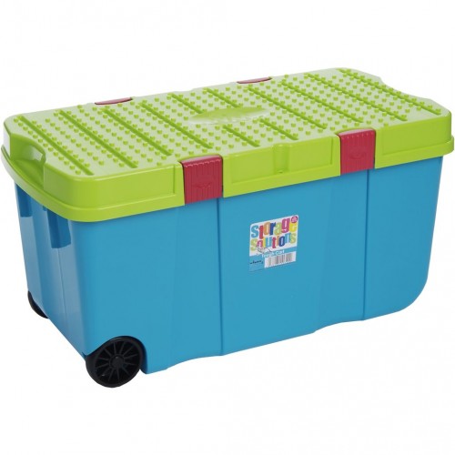 WHAM 11883 box s víkem a kolečky 100l modrá 42000005