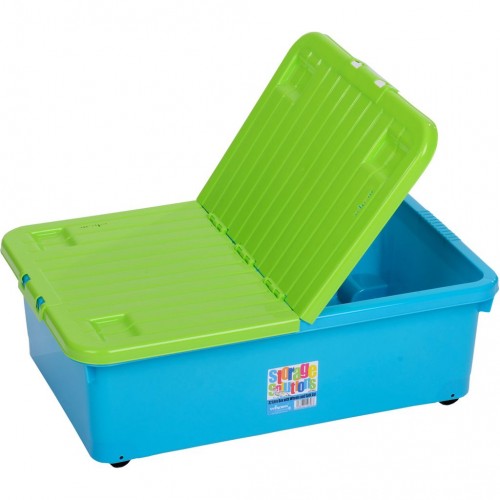 WHAM 12741 box se sklopným víkem a kolečky 32l modrá 42000016 WHAM 12741 box se sklopným víkem a kolečky 32l modrá 42000016
