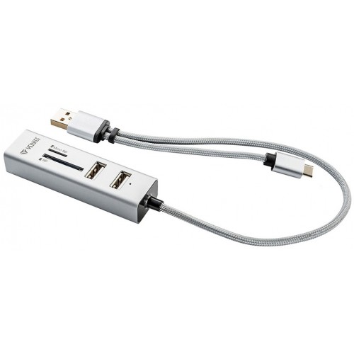 YENKEE YHC 103SR USB C OTG HUB+čtečka 45014691 YENKEE YHC 103SR USB C OTG HUB+čtečka 45014691