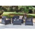 Zahradní set CORFU anthracit + šedá, 204285