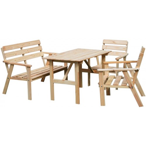 Zahradní set NORDIC - FSC, borovice přírodní 67/62