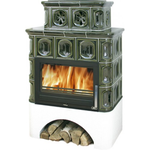 ABX Karelie TV výměník 7 kW, Kachlová kamna na dřevo s plech. vložkou , picasso