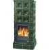 ABX Kaledonie L Kachlová kamna na dřevo s litinovou vložkou, výměníkem, zelená
