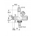SCHELL COMFORT Kombinovaný rohový ventil, chrom 1/2"x3/4"x3/8" 035510699