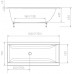 POLYSAN CLEO obdélníková vana 170x75x48cm, bílá 04611