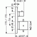 Hansgrohe AXOR STARCK X Termostat pod omítku s uzavíracím ventilem, chrom 10706000