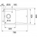 Franke FX FXG 611-78, 780x500 mm, fragranitový dřez, Onyx 114.0540.825
