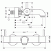 Hansgrohe Ecostat 1001 SL Care Vanový termostat DN15 na stěnu, chrom 13284000