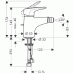 Hansgrohe METROPOL E Páková bidetová baterie DN15, chrom 14270000