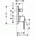 Hansgrohe METROPOL S Páková vanová baterie pod omítku, chrom 14465000