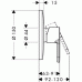 Hansgrohe METROPOL S Páková sprchová baterie pod omítku, chrom 14665000