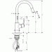 Hansgrohe TALIS S2 VARIARC Páková kuch. armatura s vytaž. výtokem, vz. nerezu 14872800