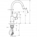 Hansgrohe TALIS S2 VARIARC Páková kuch. armatura s vytaž. výtokem, chrom 14872000