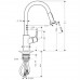 Hansgrohe TALIS S2 VARIARC Páková kuch. armatura s vytaž. sprškou, chrom 14877000