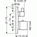 Hansgrohe Ecostat S Termostat pod omítku s uzav. a přep. ventilem, chrom 15721000