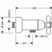 Hansgrohe AXOR CARLTON Sprchová armatura na omítku s 2 kohouty, chr./zlato 17630090