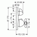 Hansgrohe AXOR CARLTON Termostat pod omítku s uz. a přep. ventilem, chrom/zlato 17725090