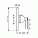 Hansgrohe AXOR CARLTON Termostat pod omítku s páčkou, chrom 17710000