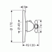 Hansgrohe AXOR CARLTON Termostat pod omítku va tvaru kříže, chrom/zlato 17715090