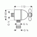 Hansgrohe AXOR CARLTON Fixfit Stop Uzavírací ventil ve tvaru kříže, chrom/zlato 17883090