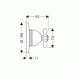 Hansgrohe AXOR CARLTON Trio/Quattro Uz. a přep. ventil pod omítku DN20, chrom 17925000