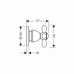Hansgrohe AXOR CARLTON Uzavírací ventil pod omítku DN15/DN20, chrom/zlato 17965090