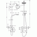 Hansgrohe CROMA 100 Showerpipe Páková baterie EcoSmart DN15, chrom 27155000