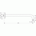 Hansgrohe Sprchové rameno 470 mm DN20, chrom 27410000