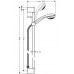 Hansgrohe CROMETTA 85 Sprch. sada Green / Unica´Crometta 0,90 m DN15, chrom 27651000