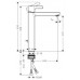Hansgrohe METRIS S Highriser Páková baterie pro umyvadlové mísy DN15, chrom 31022000