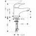 Hansgrohe METRIS E Páková umyvadlová baterie, chrom 31070000