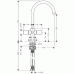 Hansgrohe AXOR UNO2 Umyvadlová arm. s 2 kohouty a vysokým otoč. výtokem, chrom 38047000