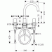 Hansgrohe AXOR UNO2 Tříotvorová umyvadlová armatura DN15, chrom 38053000