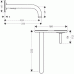 Hansgrohe AXOR UNO2 Páková umyvadlová baterie pod omítku, dlouh. výtok, chrom 38115000