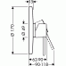 Hansgrohe AXOR UNO2 Highflow Termostat pod omítku, chrom 38715000