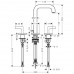 Hansgrohe AXOR CITTERIO Tříot. umyv. arm. s ovl. páčkami a krát. výtokem, chrom 39135000
