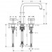 Hansgrohe AXOR CITTERIO Tříot. umyv. arm. s kříž. kohouty a dlouh. výtokem, chrom 39153000