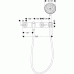 Hansgrohe AXOR CITTERIO Tříotv. vanová arm. s ovl. páčkami a deskou DN15, chrom 39442000