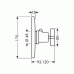 Hansgrohe AXOR CITTERIO Termostat Highflow pod omítku s kříž. rukojetí, chrom 39716000